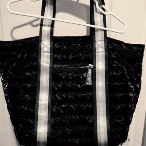 NWT Sondra Roberts Black Puffer Tote/Travel Bag